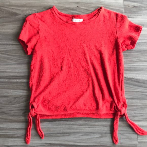 Madewell Tops - Madewell Side Tie Top Red XS